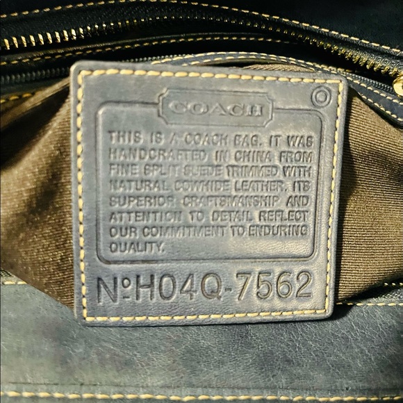 Coach HO4Q-7562 Blue suede leather handbag - Picture 6 of 6